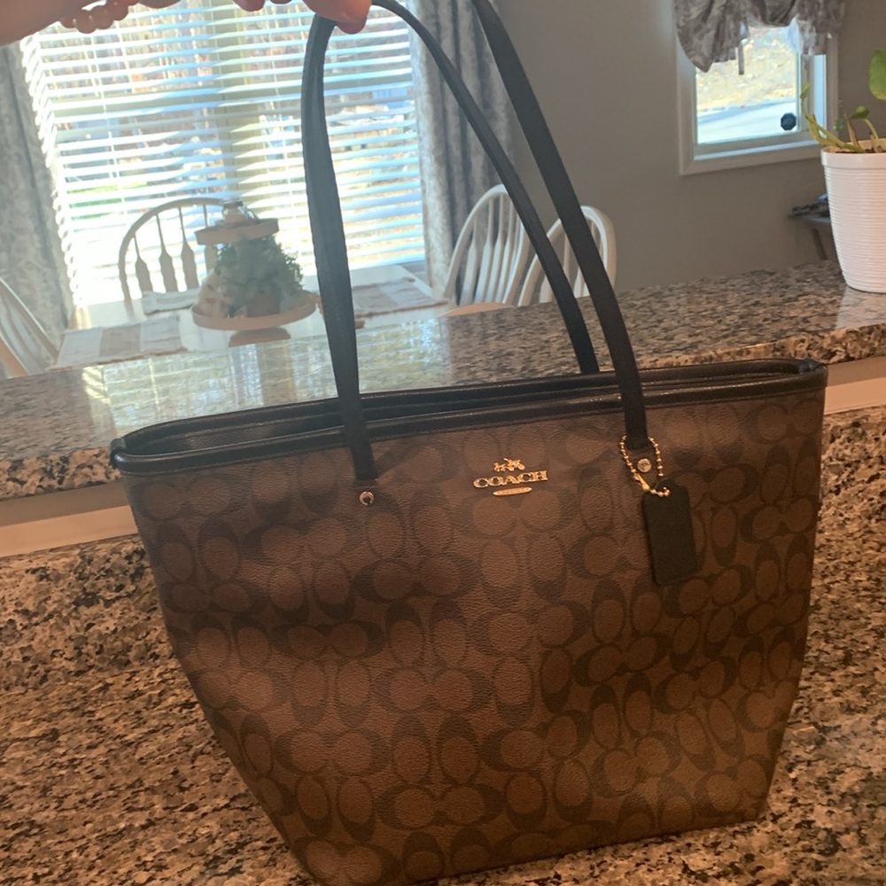 Brown Coach City Shoulder Bag